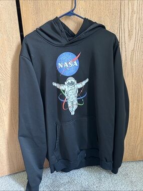 Black Graphic Hoodie - Men's Pullover Sweatshirt